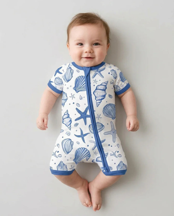 Coastal Charm Family Matching Bamboo Shorty Zippy