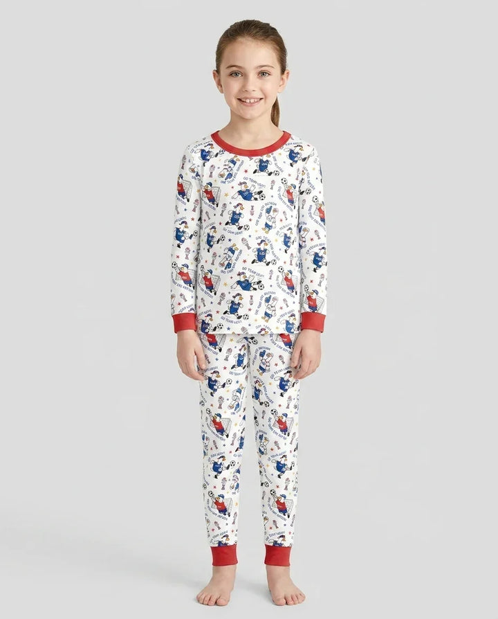USA Soccer Goose Family Matching Bamboo Two Piece Long Sleeve Pajama Set