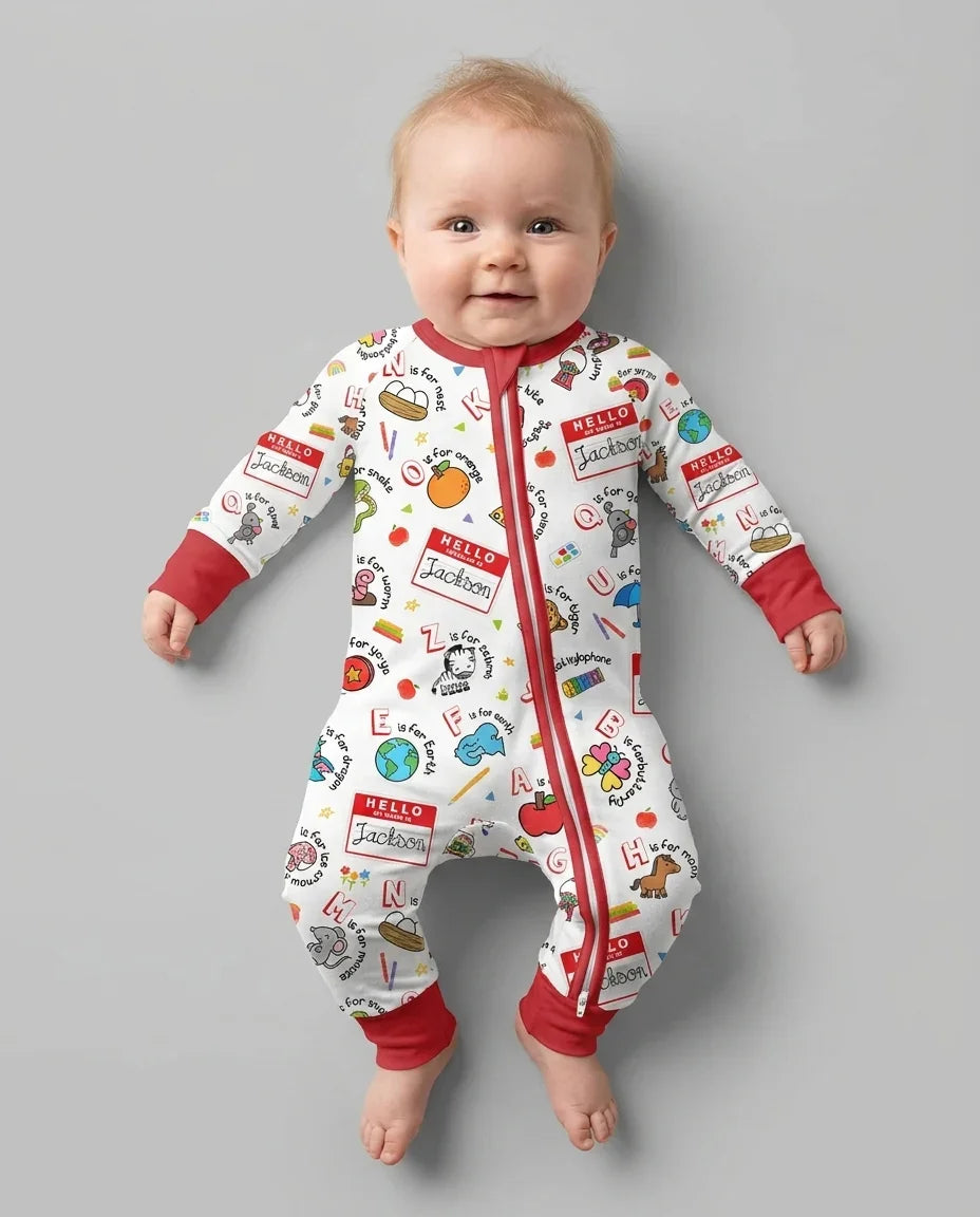 Gerippte Babykleidung mit individuellem Foto - Weich &amp; Skizzenhaft