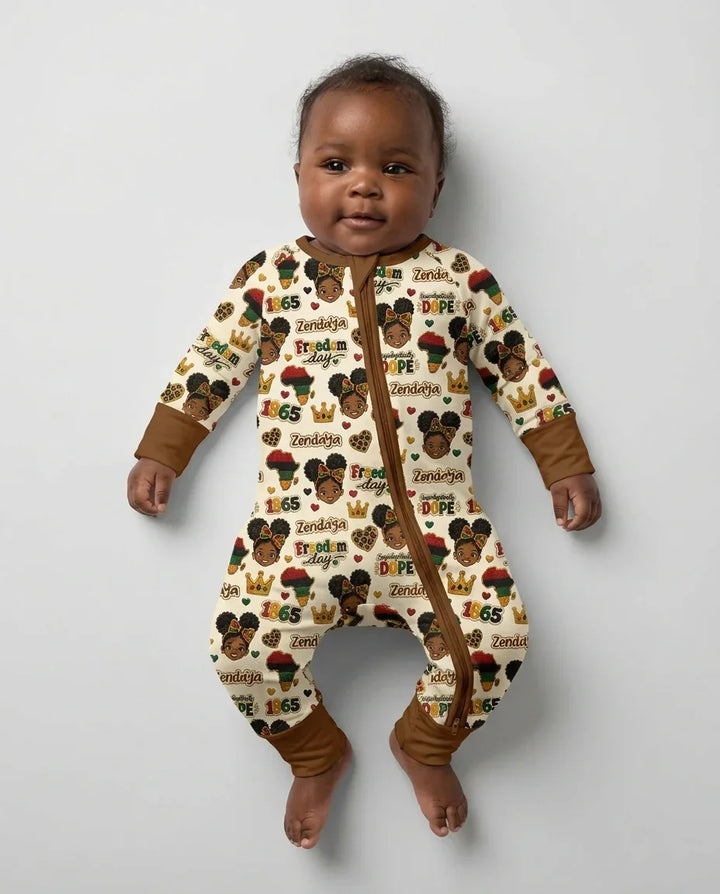 Custom Name Juneteenth Unapologetically Dope Bamboo Convertible Zippy
