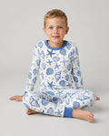Coastal Charm Family Matching Bamboo Two Piece Long Sleeve Pajama Set