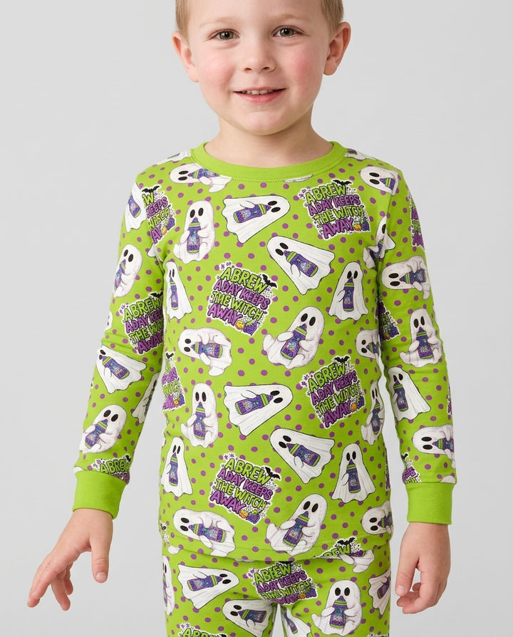Boo Brew Ghosts Bamboo Two Piece Long Sleeve Pajama Set