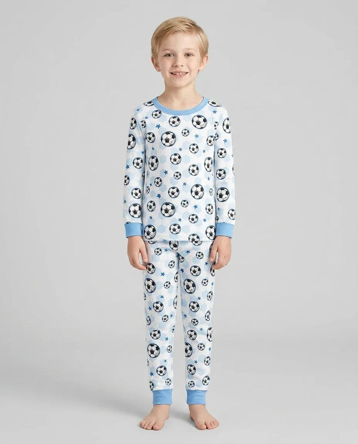 Goal Squad Family Matching Bamboo Two Piece Long Sleeve Pajama Set