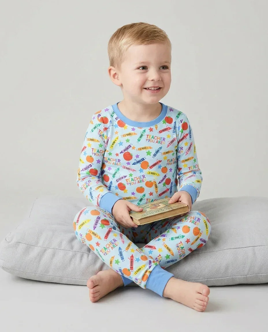 Teacher You Are Special Bamboo Two Piece Long Sleeve Pajama Set