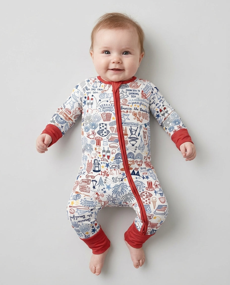 Liberty Doodle 250th Family Matching Bamboo Convertible Zippy