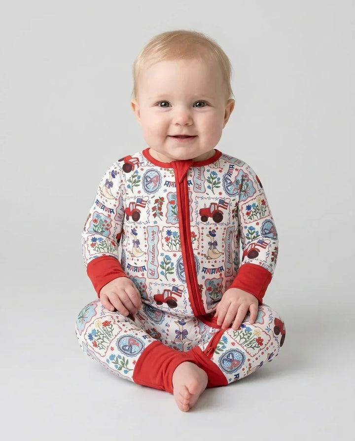 Patriotic USA Silly Goose Family Matching Bamboo Convertible Zippy