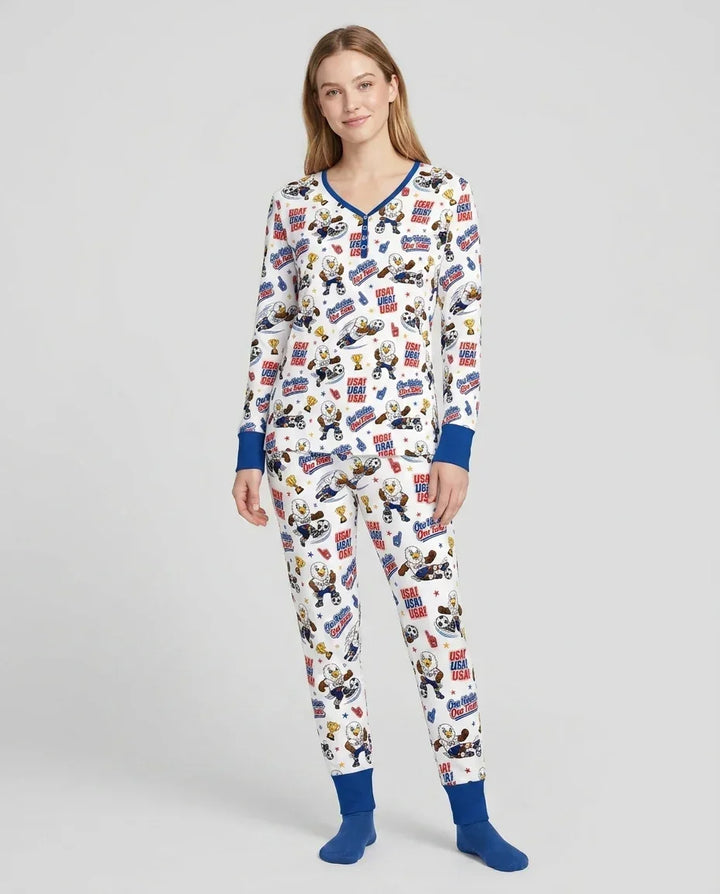 Soccer One Nation One Team Bamboo Women Pajama Set