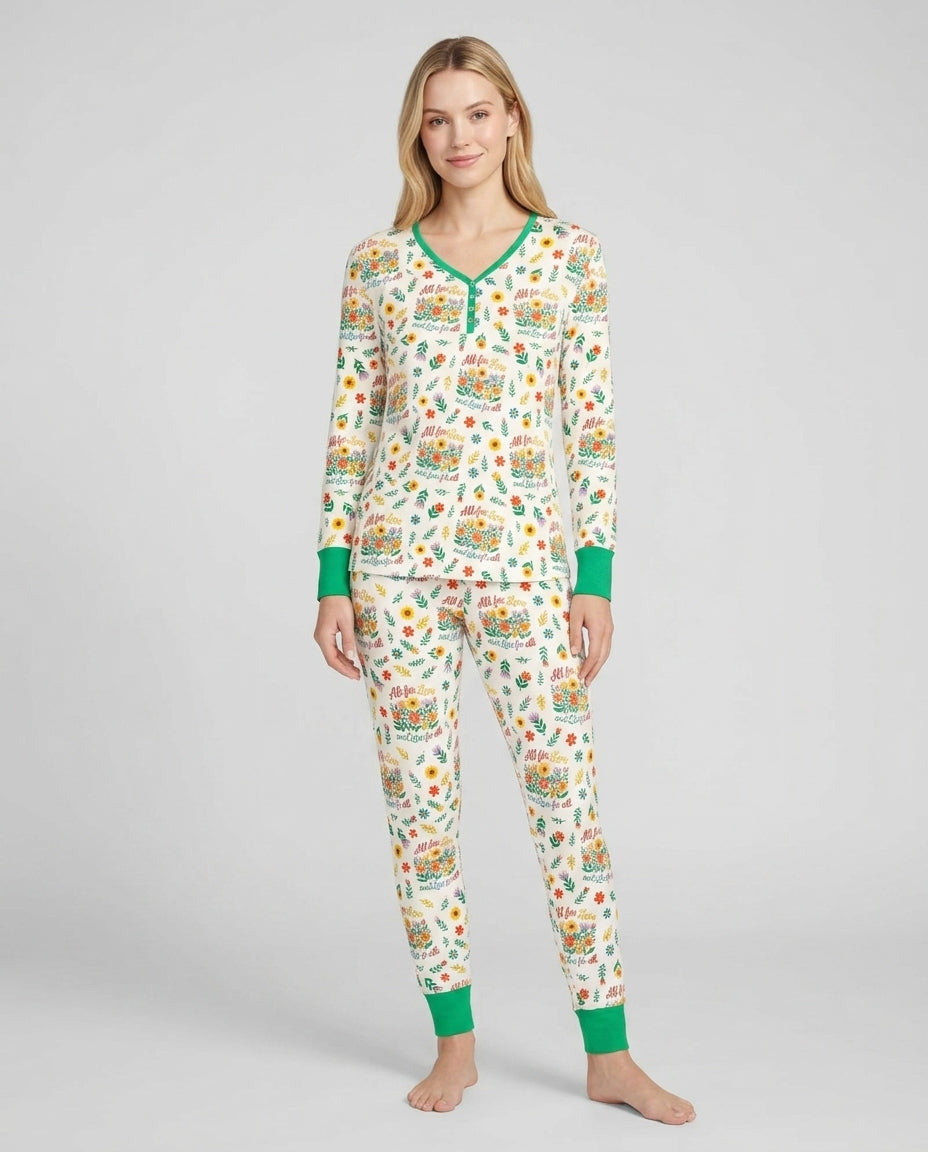 Love For All Family Matching Bamboo Women Pajama Set