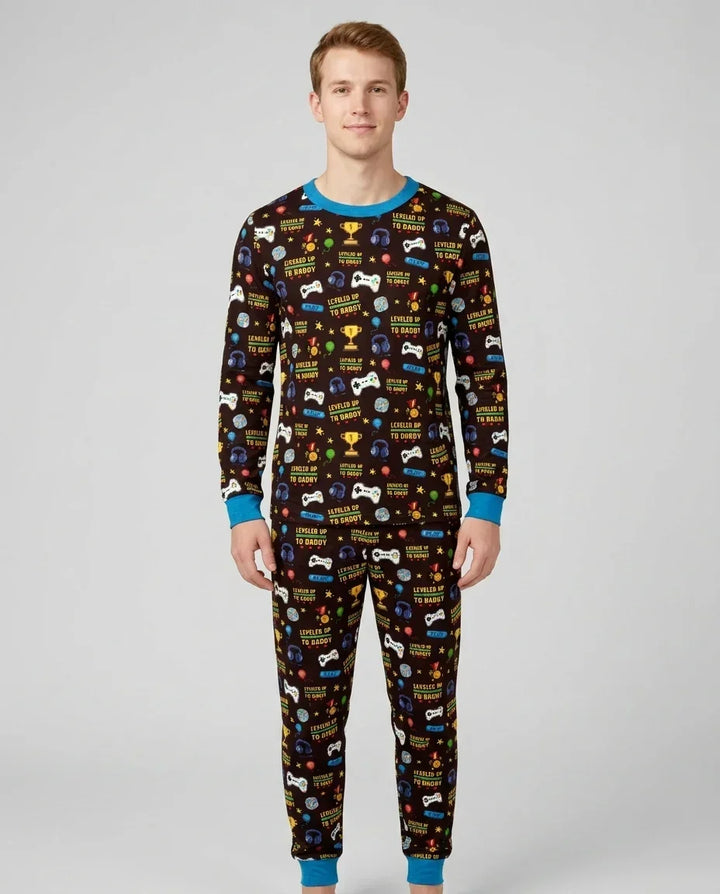 Leveled Up Daddy & Me Matching Bamboo Men's Pajama Set