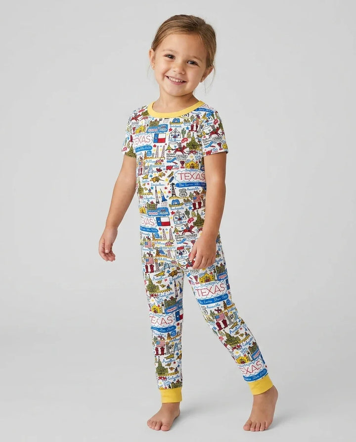 Lone Star State Bamboo Two Piece Short Sleeve Pajama Set