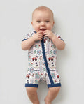 Patriotic USA Silly Goose Family Matching Bamboo Shorty Zippy