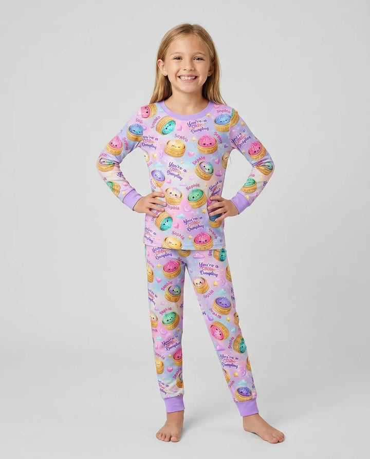 Conjunto de pijama de dos piezas de bambú con mangas largas, plantilla PERSONALIZADA