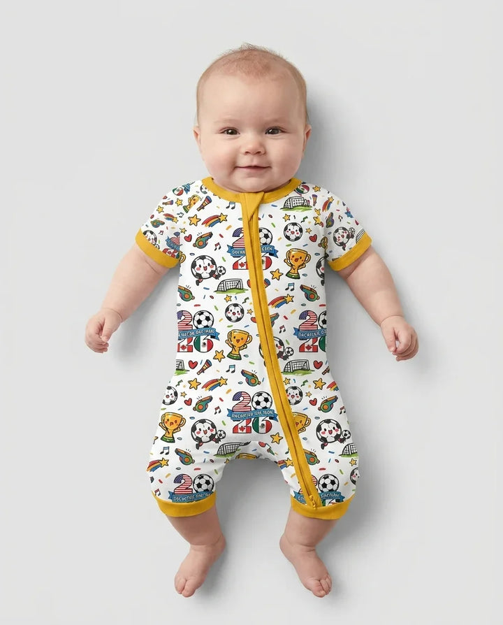 Soccer Fever 2026 Family Matching Bamboo Shorty Zippy
