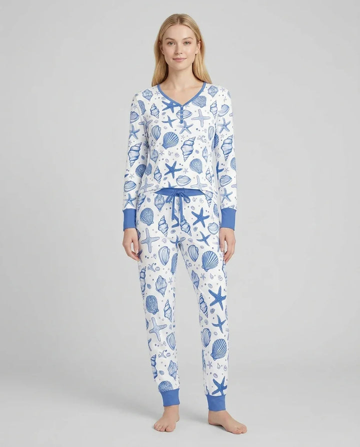 Coastal Charm Family Matching Bamboo Women Pajama Set