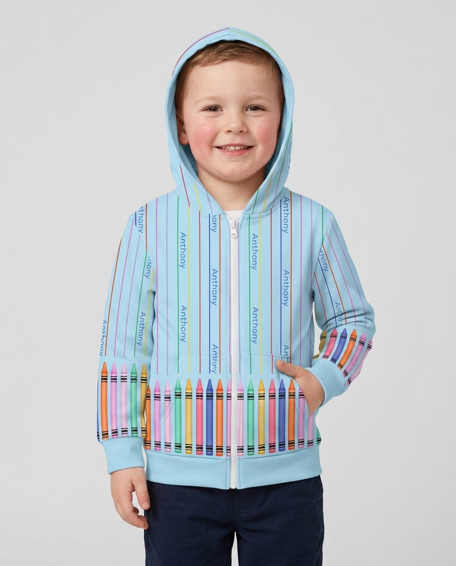Sudadera con capucha y cremallera de bambú personalizada