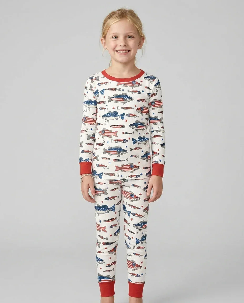 Conjunto de pijama de dos piezas de bambú de manga larga