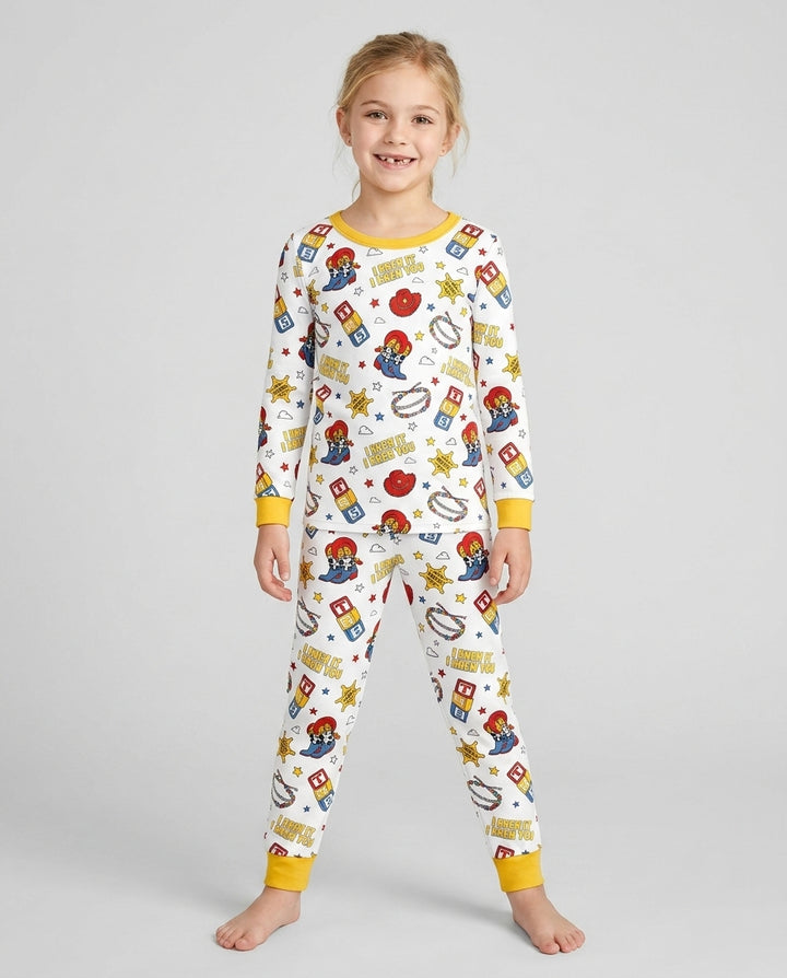 Zweiteiliges Langarm-Pyjama-Set mit Sommerfrüchten