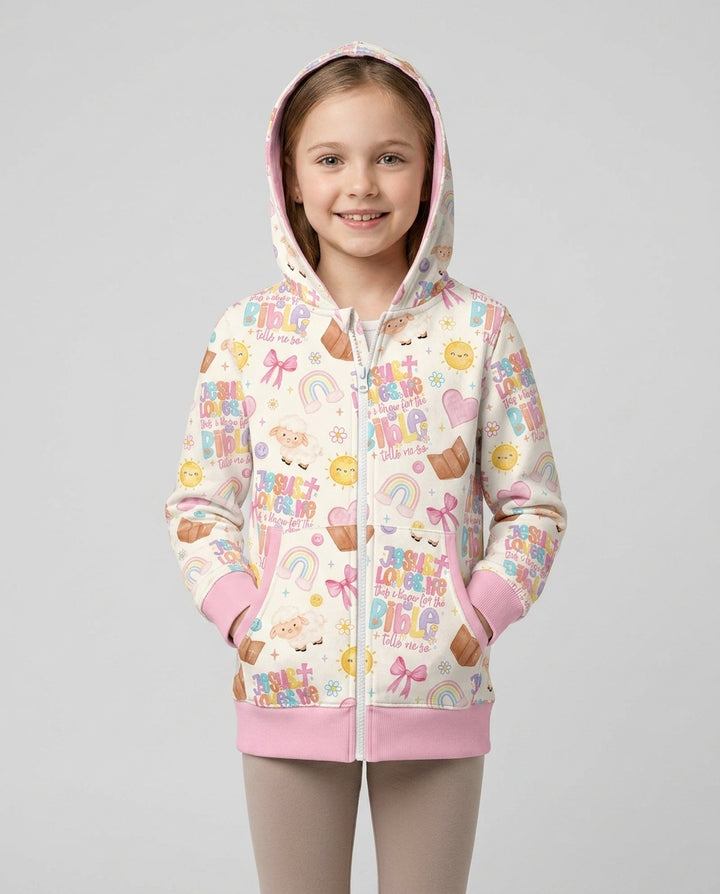 Jesus Loves Me This I Know Bamboo Zip Hoodie