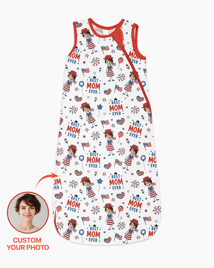 Custom Photo Best Patriotic Family Ever Bamboo Sleep Bag