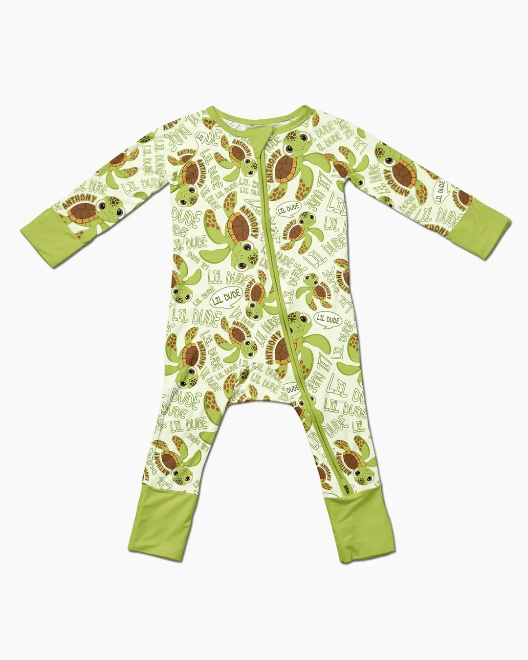 Custom Name Version Father and Son Turtle Bamboo Convertible Zippy