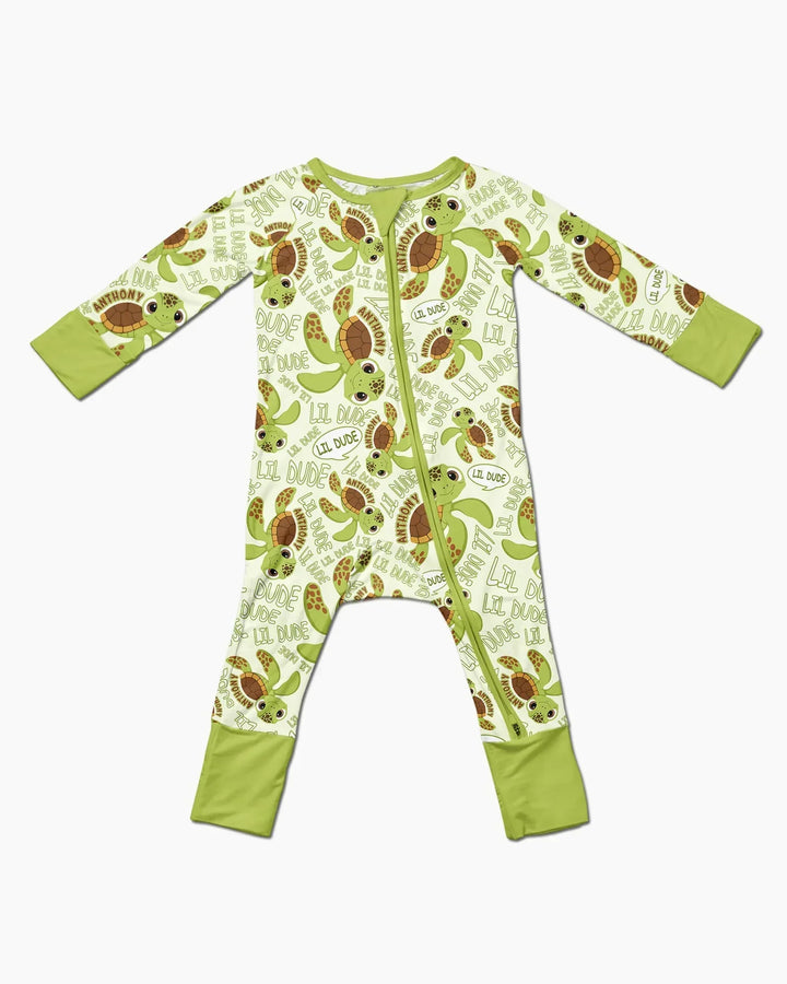Custom Name Version Father and Son Turtle Bamboo Convertible Zippy