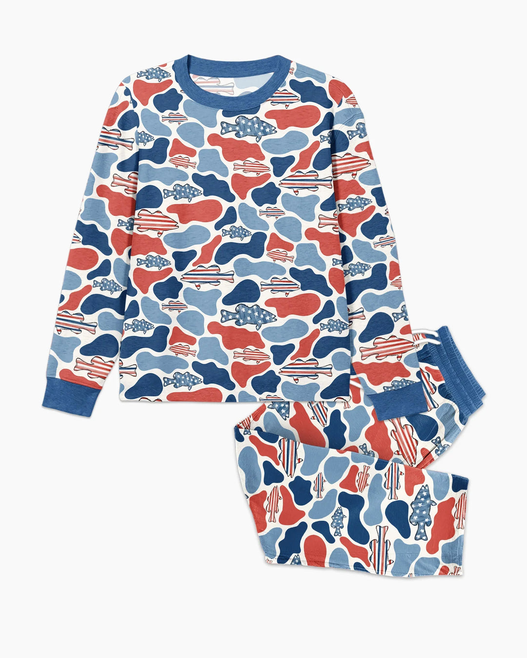Pijama de bambú a juego Reel America papá e hijo para hombre