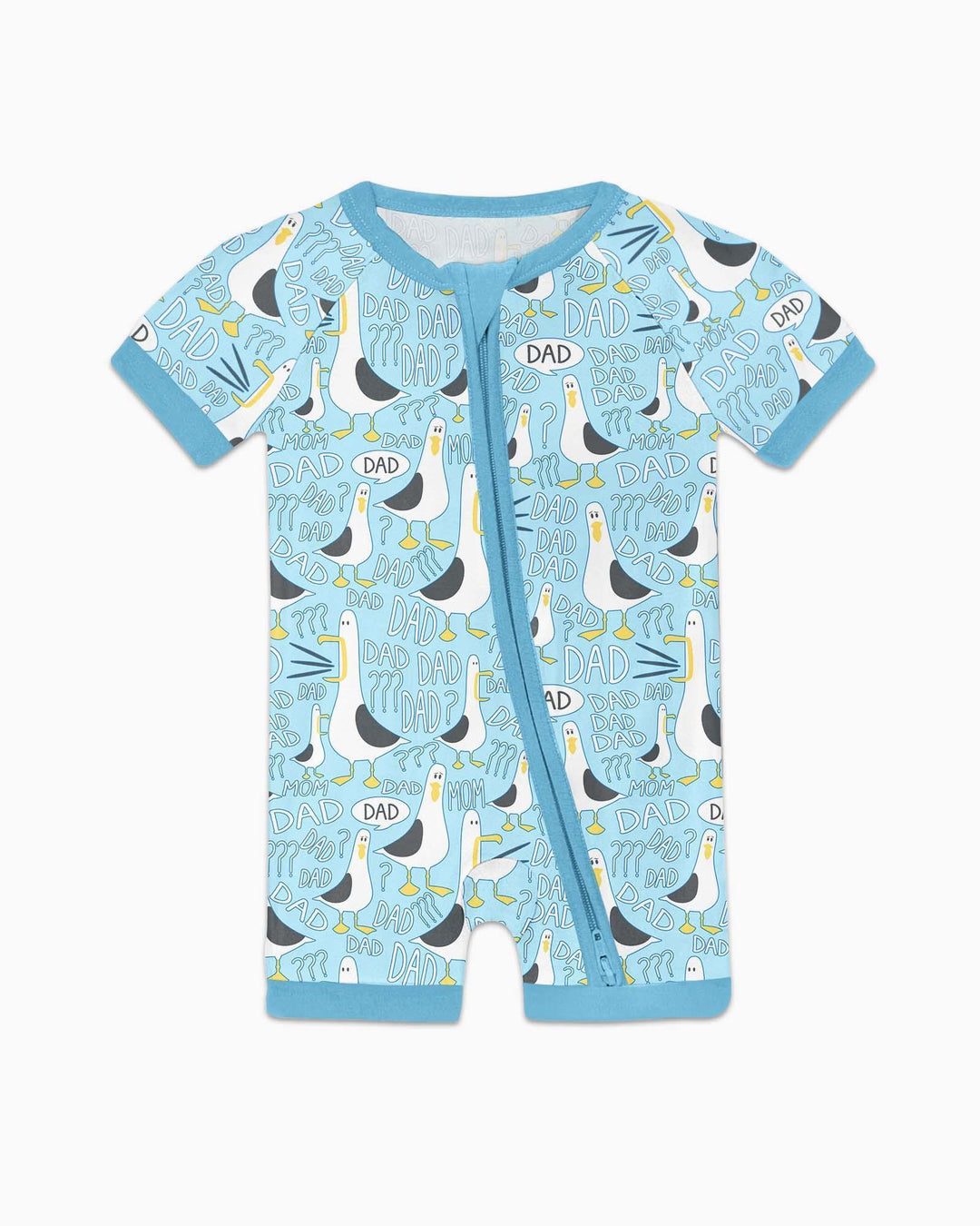 Funny Seagull DAD Bamboo Shorty Zippy