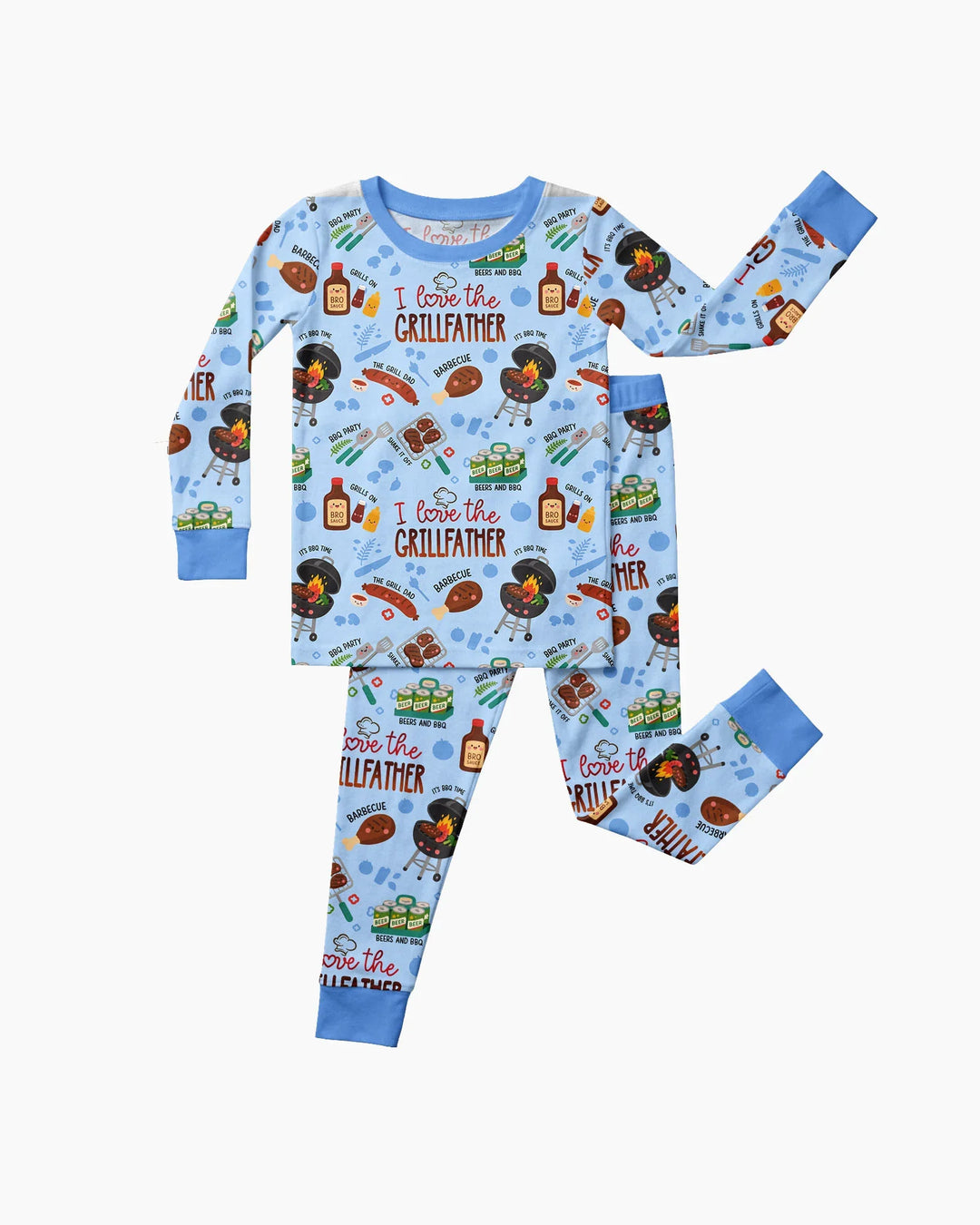 The Grill Father Family Matching Bamboo Two Piece Long Sleeve Pajama Set