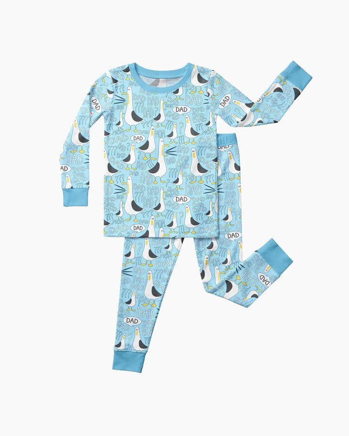 Funny Seagull DAD Bamboo Two Piece Long Sleeve Pajama Set