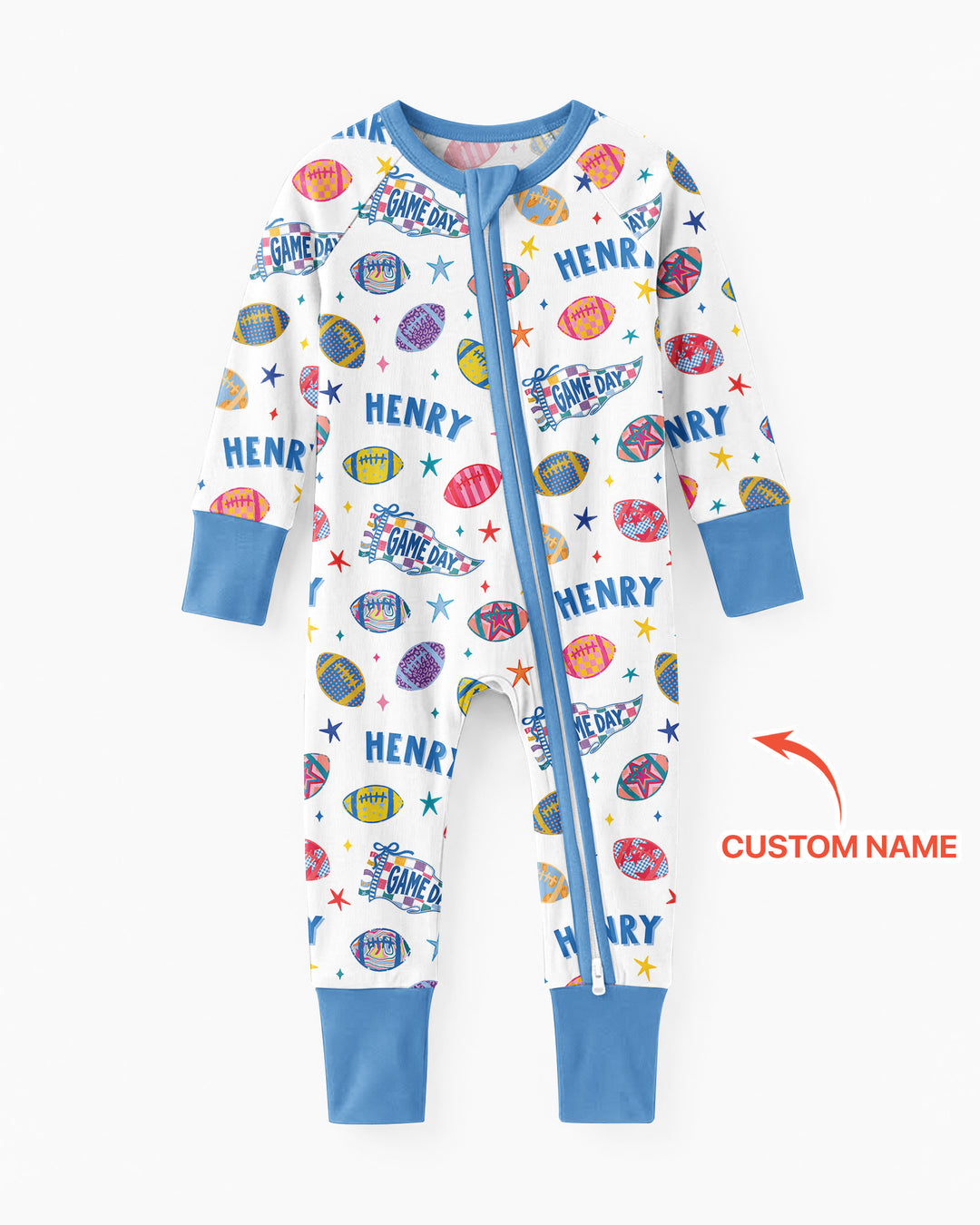 Custom Name Game day Bamboo Convertible Zippy