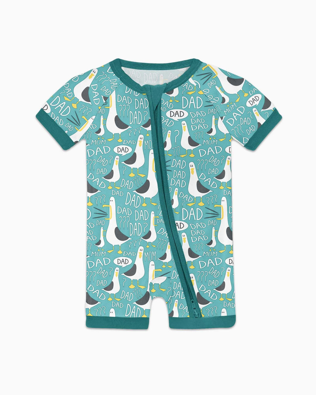 Funny Seagull DAD Bamboo Shorty Zippy