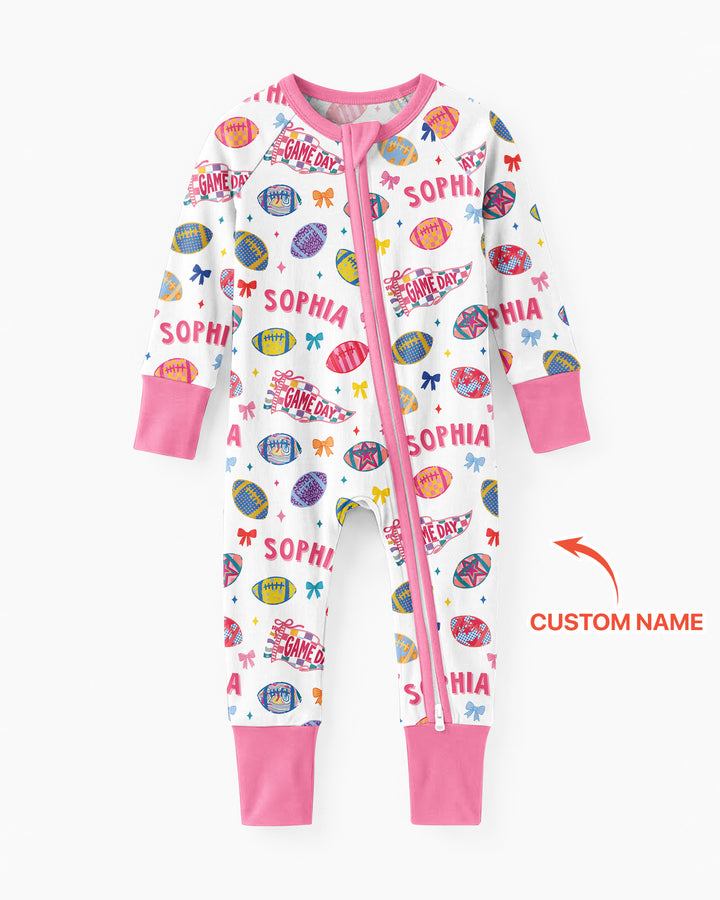 Custom Name Game day Bamboo Convertible Zippy