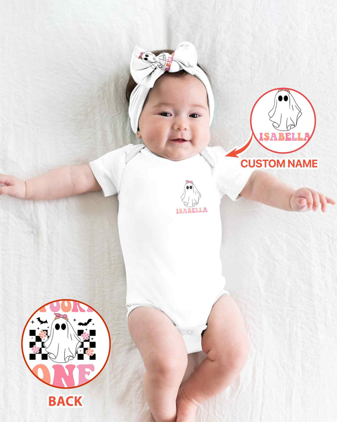 Personalized Spooky One Bamboo Bodysuit