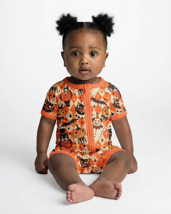 Vintage Halloween Carnival Bamboo Shorty Zippy