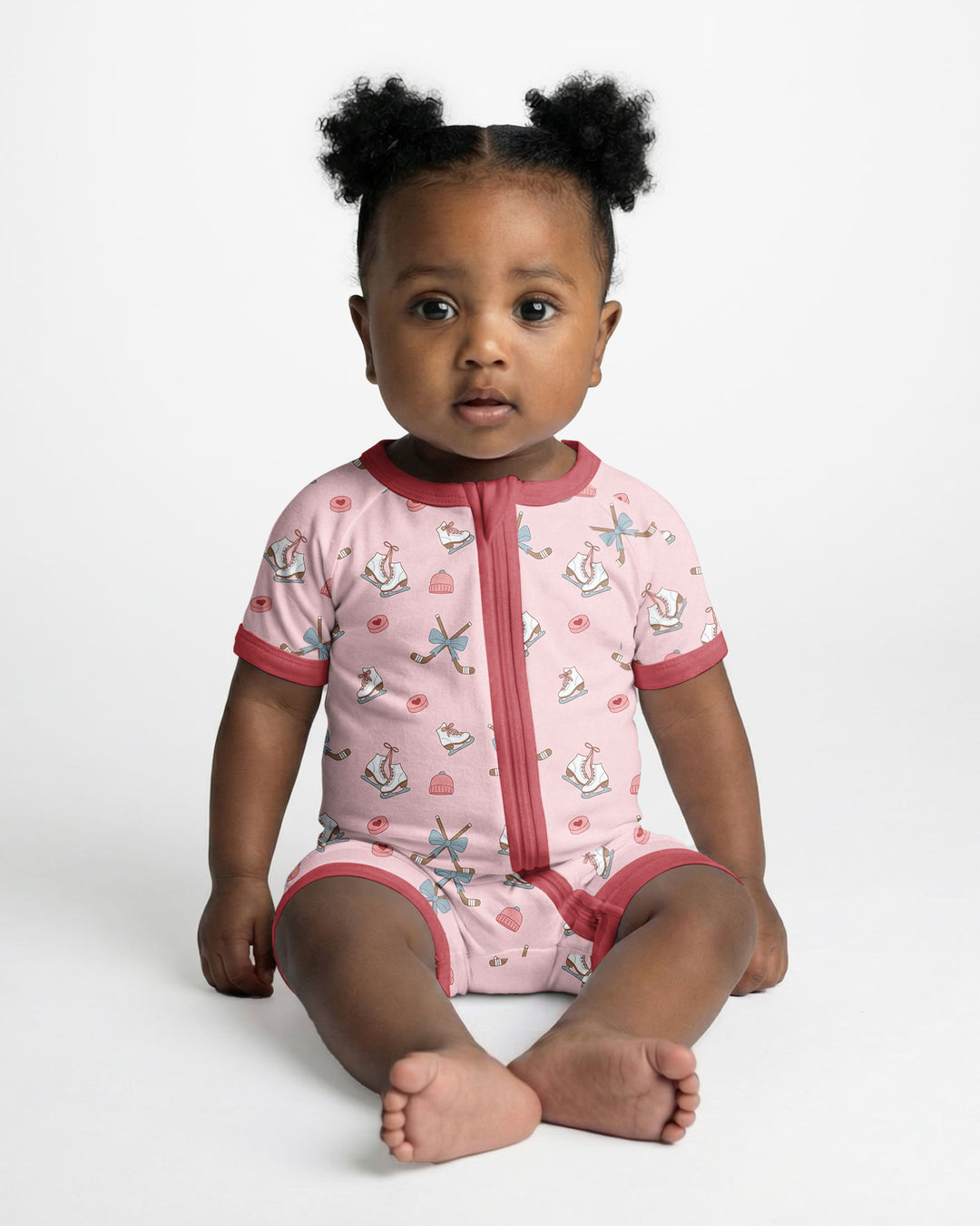 Girly Hockey Pink Bamboo Shorty Zippy