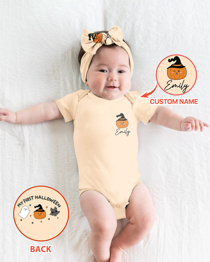 Personalized My First Halloween Ghost Bamboo Bodysuit