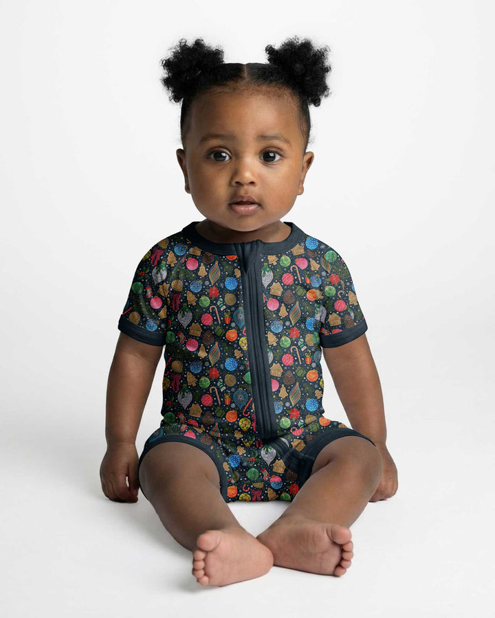 Holiday Ditsy Bamboo Shorty Zippy