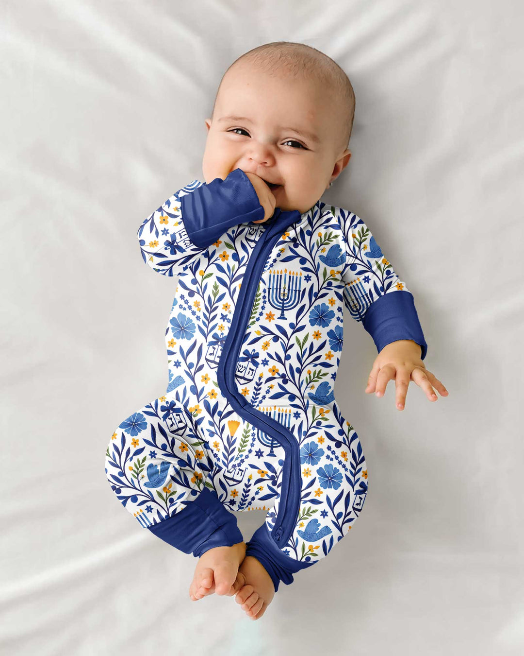 Hanukkah Toile Bamboo Convertible Zippy