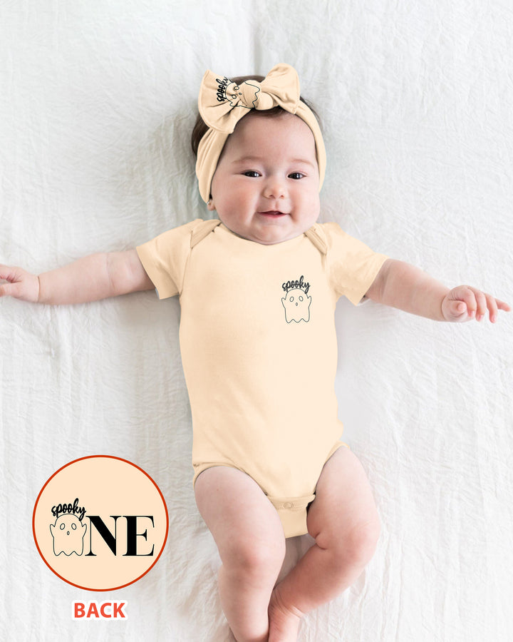 Spooky One Birthday Boo First Birthday Halloween Bamboo Bodysuit