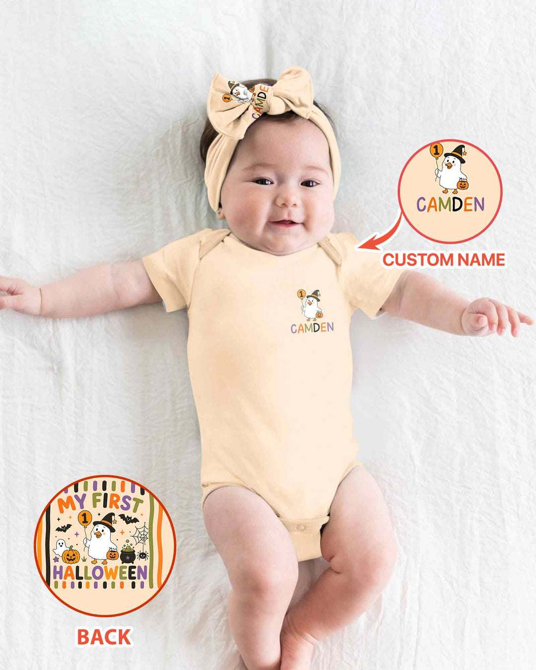 Personalized My First Halloween Bamboo Bodysuit