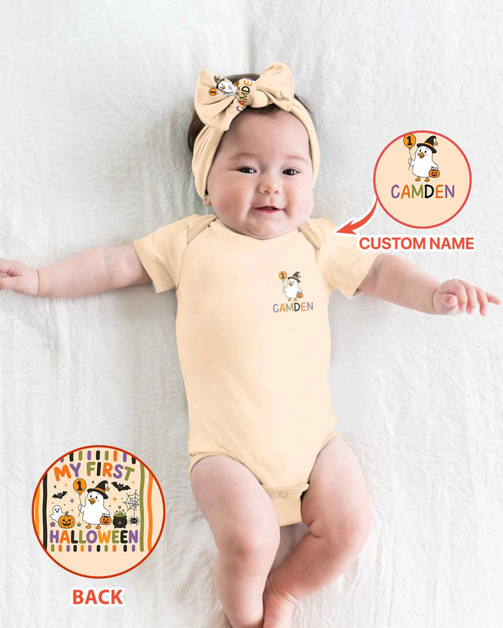 Personalized My First Halloween Bamboo Bodysuit