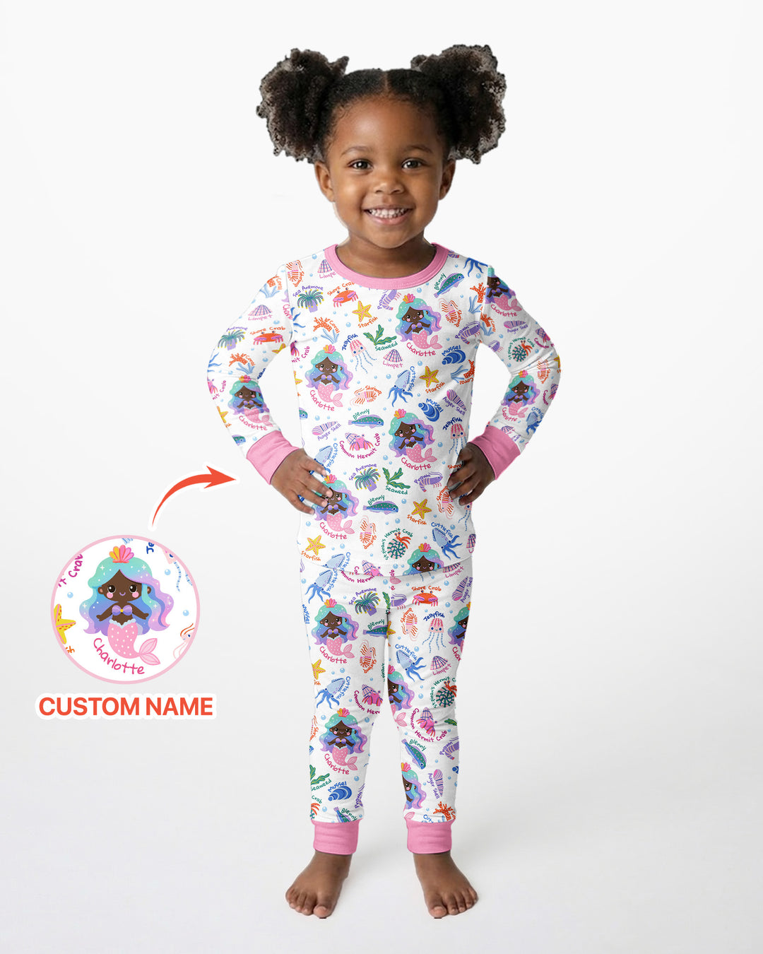 Conjunto de pijama de dos piezas de bambú con mangas largas, plantilla PERSONALIZADA