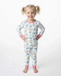 Conjunto de pijama de dos piezas de bambú de manga larga