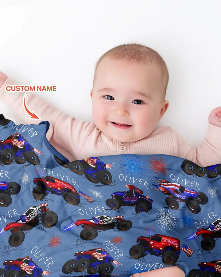 All American Thunder Custom Name Bamboo Blanket