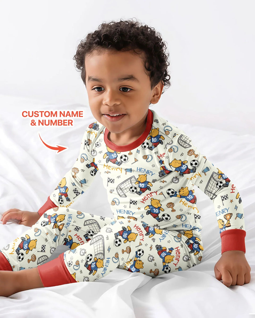 Conjunto de pijama de dos piezas de bambú con mangas largas, plantilla PERSONALIZADA