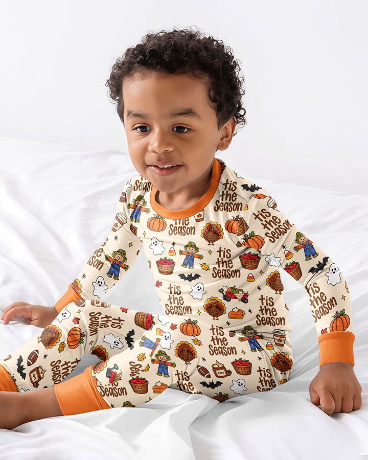 Fall Tis the Season Bamboo Two Piece Long Sleeve Pajama Set