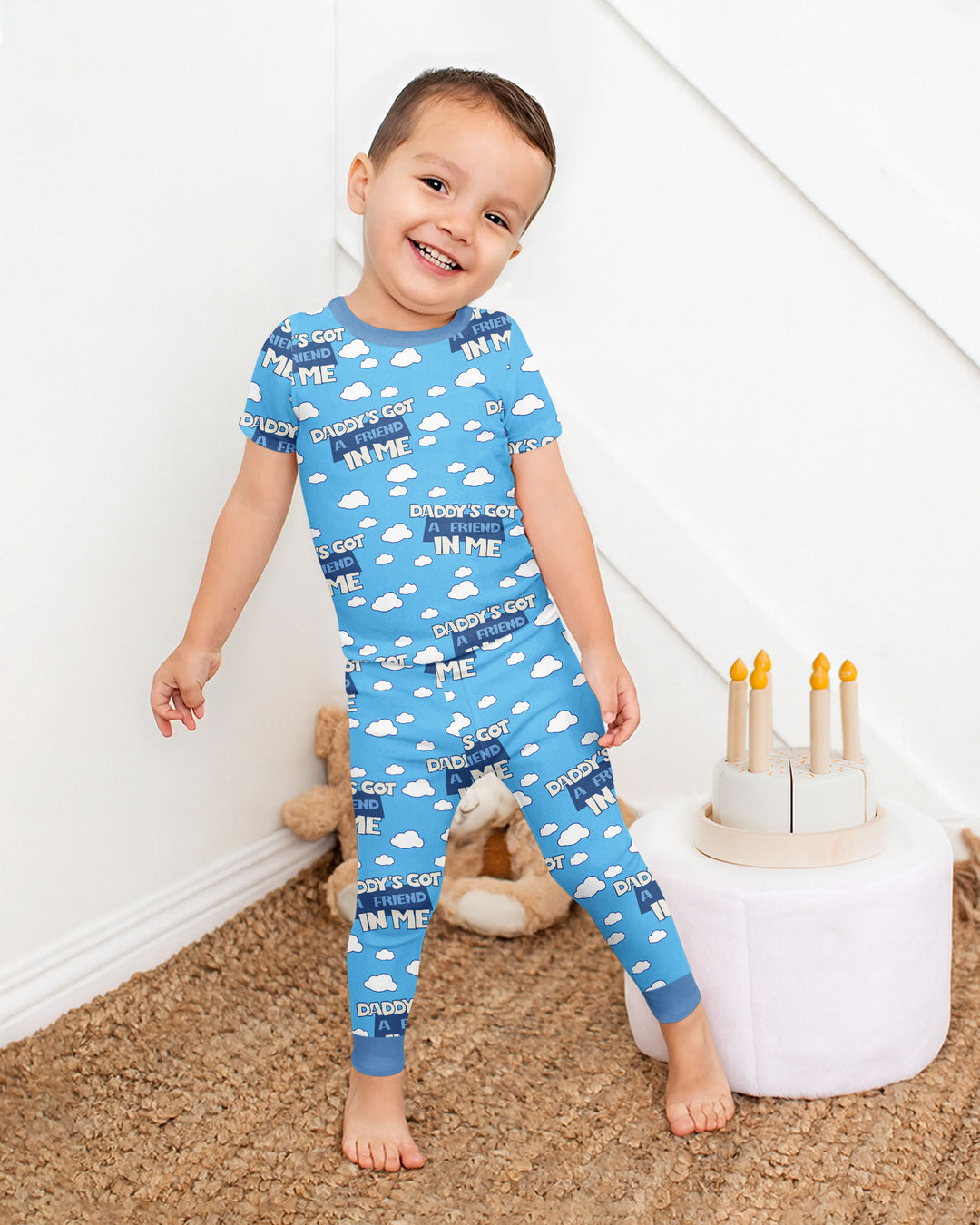 Zweiteiliges, kurzärmliges Pyjama-Set mit Marienkäfern
