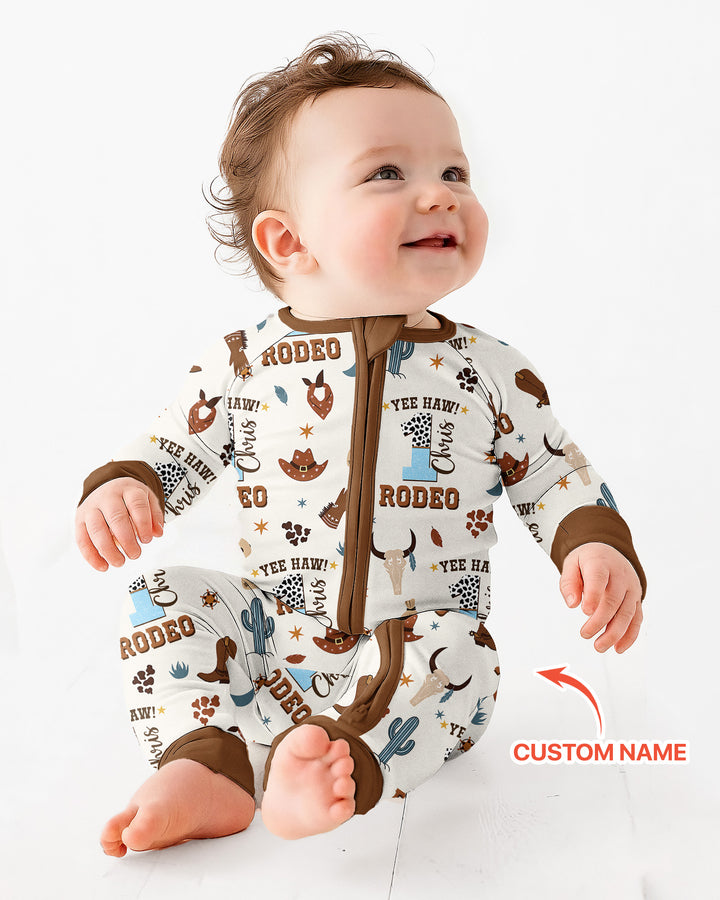 Personalized Cowboy Birthday Rodeo Bamboo Convertible Zippy