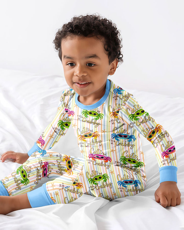 Conjunto de pijama de dos piezas de bambú con mangas largas, plantilla PERSONALIZADA