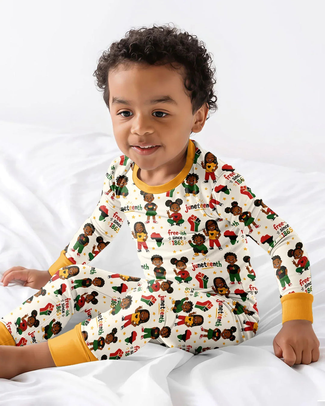 Juneteenth Free-ish Since 1865 Bamboo Two Piece Long Sleeve Pajama Set